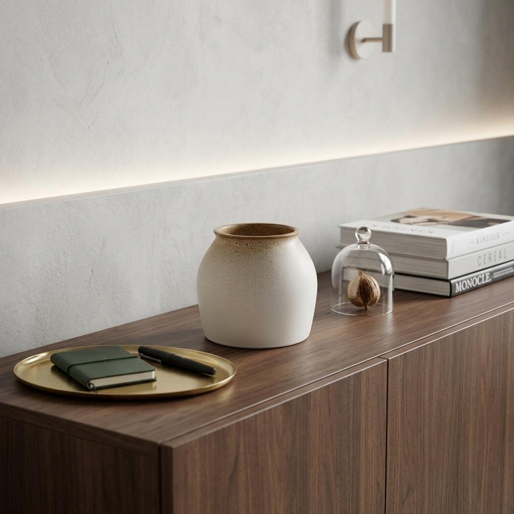 6 Inch Cream Ceramic Cylinder Table Vase