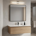 30 Inch Black Aluminum Square Framed Bathroom Vanity Mirror