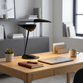 17 Inch Black Two Light Swing Arm Bird Desk Lamp