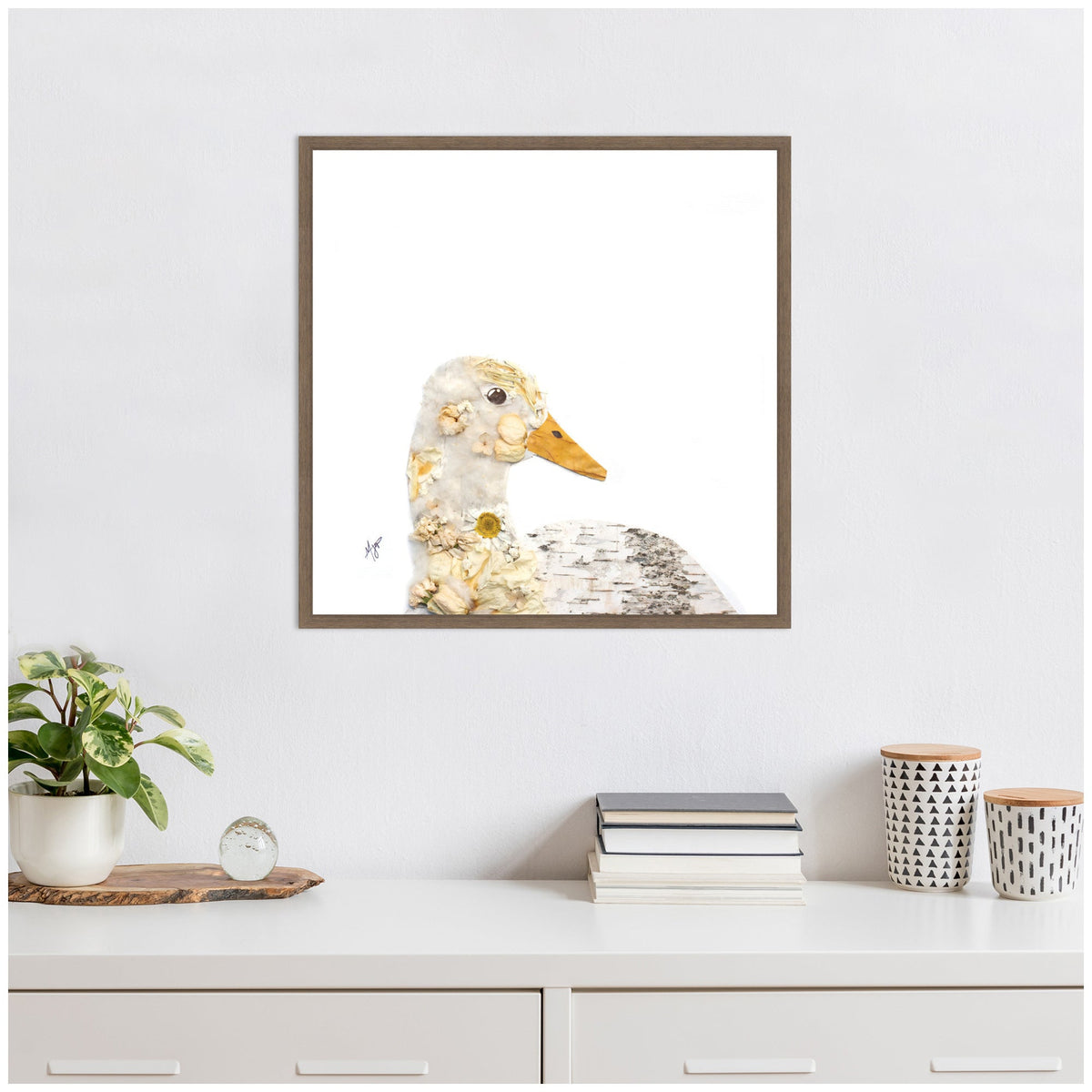 Duck No. 2 by Madeline Jeppesen Framed Canvas Wall Art Print