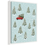 Sylvie Framed Canvas Christmas Tree Hunt by Bex Morley Design