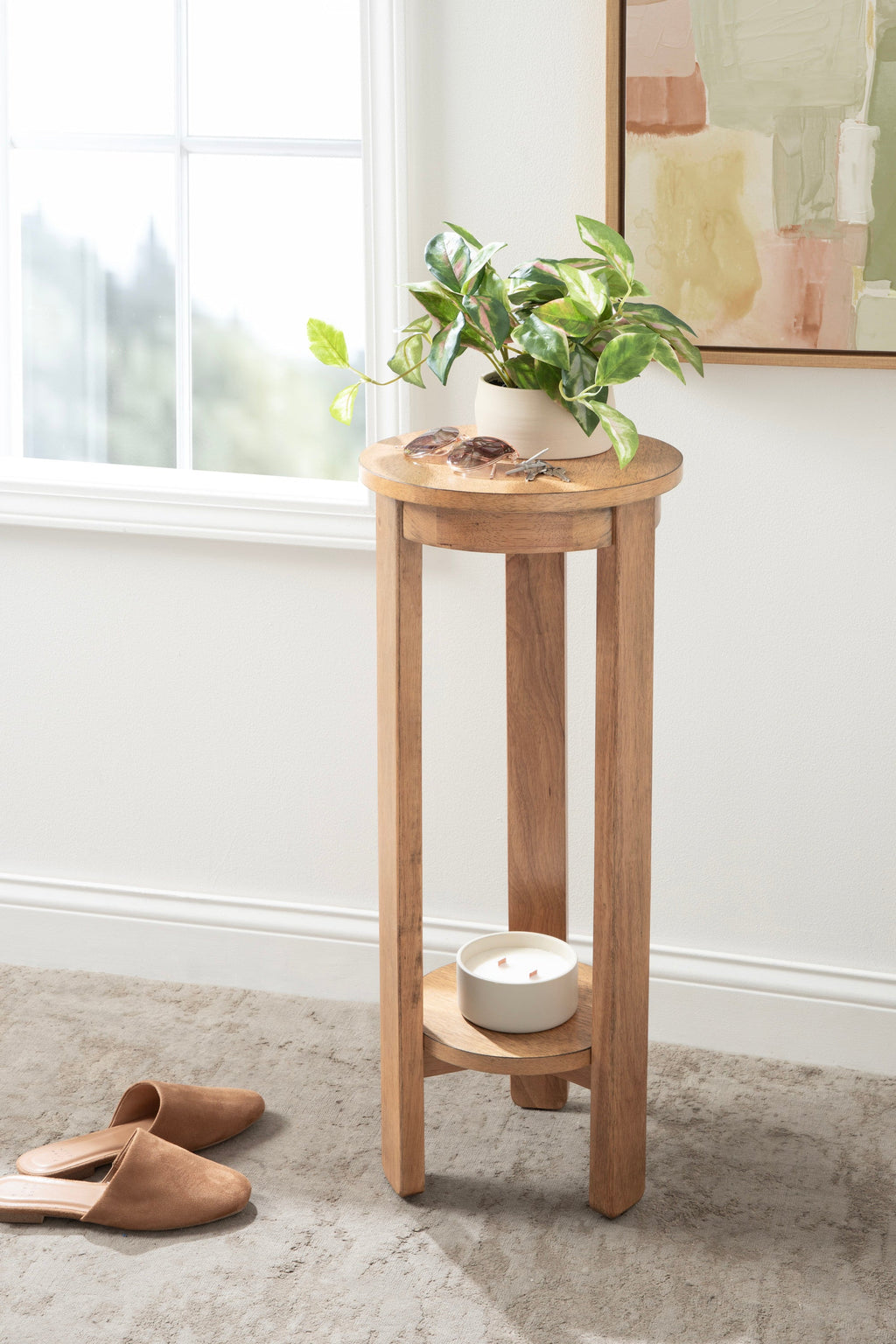 Foxford Round Wood Side Table