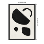 Sylvie Black Geometric Abstract 2 Framed Canvas by July Art Prints