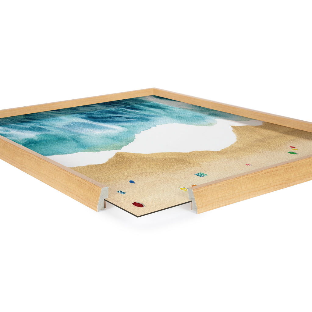 Blake North Shore Framed Printed Glass by Janet Meinke-Lau