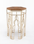 Boraam Genevieve Nesting Tables, Gold & Natural