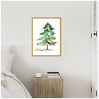 Sylvie Winter Spruce Framed Canvas by Xizhou Xie