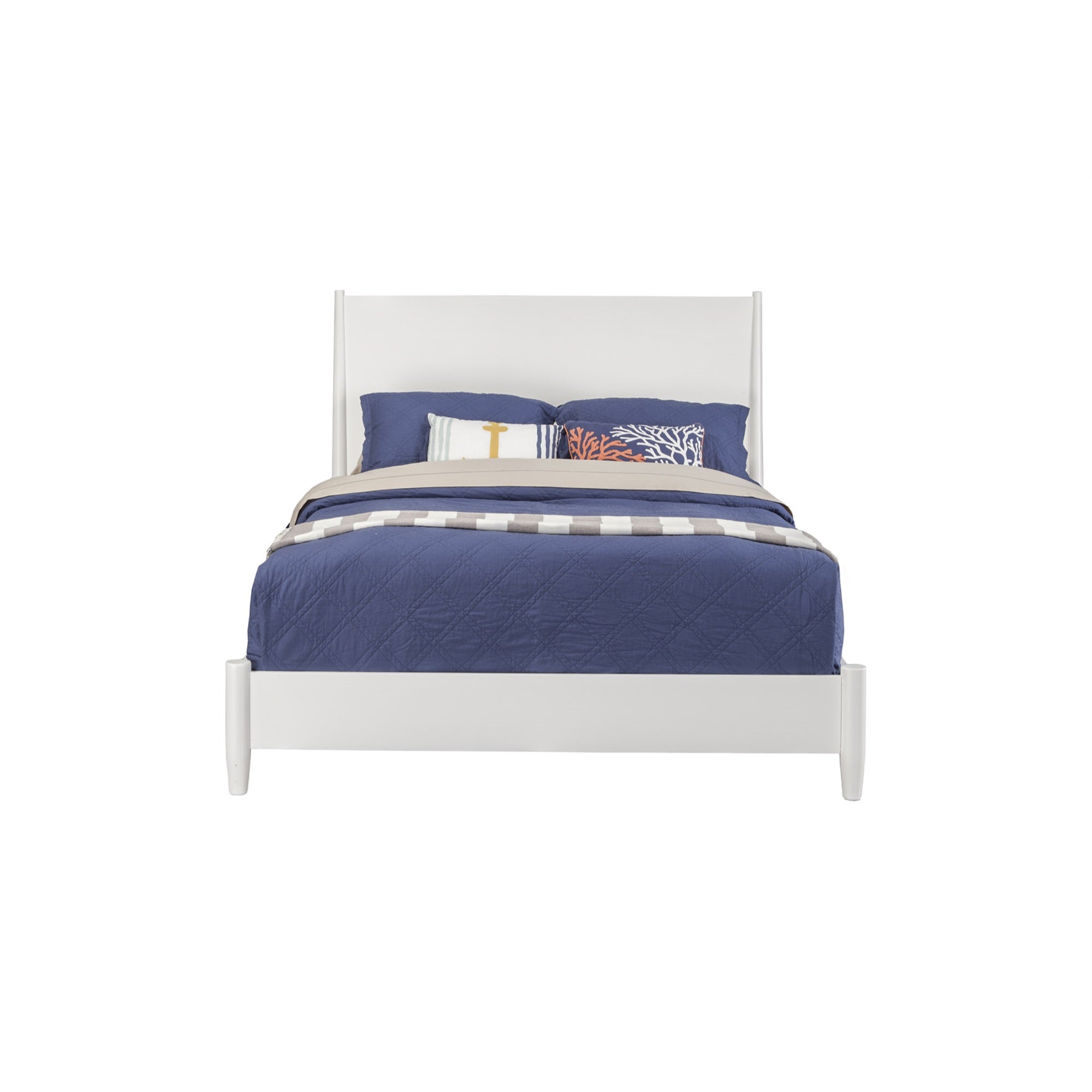 Flynn Standard King Platform Bed, White
