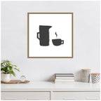 Coffee by Gabrielly Guedes Framed Canvas Wall Art Print