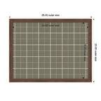 Framed Fabric Pinboard Sage Green Plaid Wall Organization