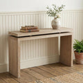 60 Inch Natural Wood Double Surface Console Table