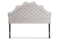 Baxton Studio Hilda Modern and Contemporary Greyish Beige Fabric King Size Headboard