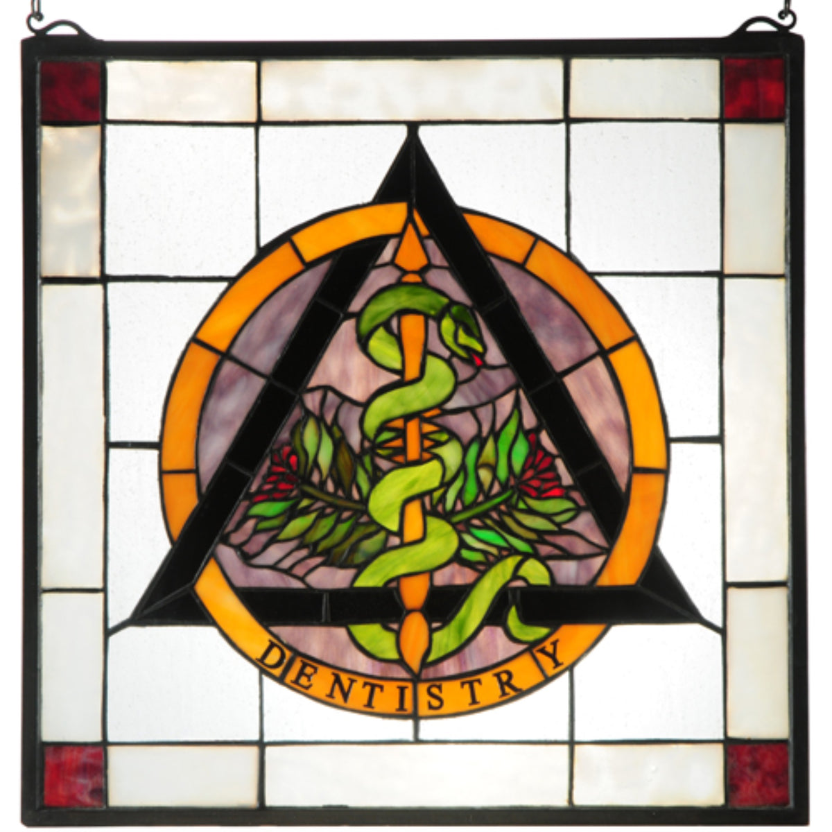 18 Inch W X 18 Inch H Dentistry Stained Glass Window