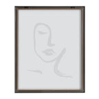 Blake Face Line Print Framed Printed Glass by Viola Kreczmer
