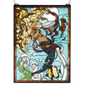 19 Inch W X 26 Inch H Mermaid Of The Sea Stained Glass Window