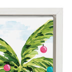 Sylvie Holiday Flamingo Framed Canvas by Sara Berrenson