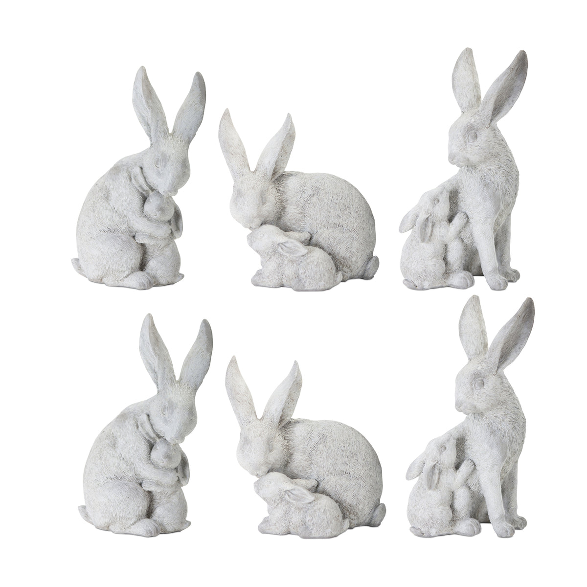 Rabbit With Bunny (Set of 6)