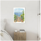 Sylvie Stariway to Beach Cape Cod Framed Canvas by Patricia Shaw