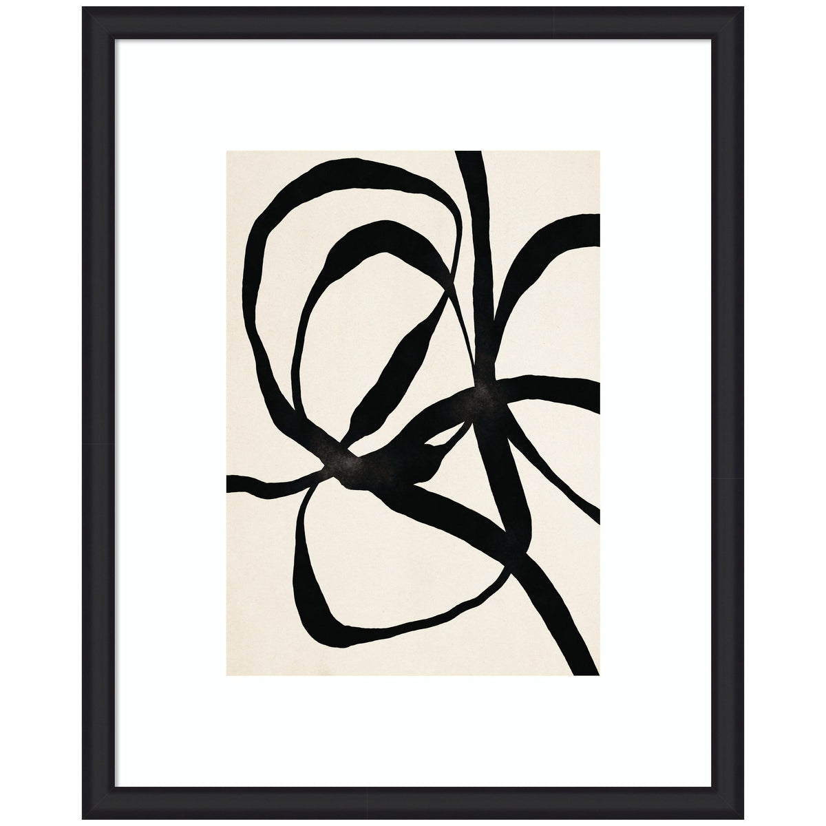 Framed Art Black Twist 1 by Alicia Bock