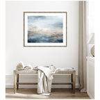 Framed Art Tonal Abstract Oceanic Nautical Serenity Blue Horizontal by The Creative Bunch Studio