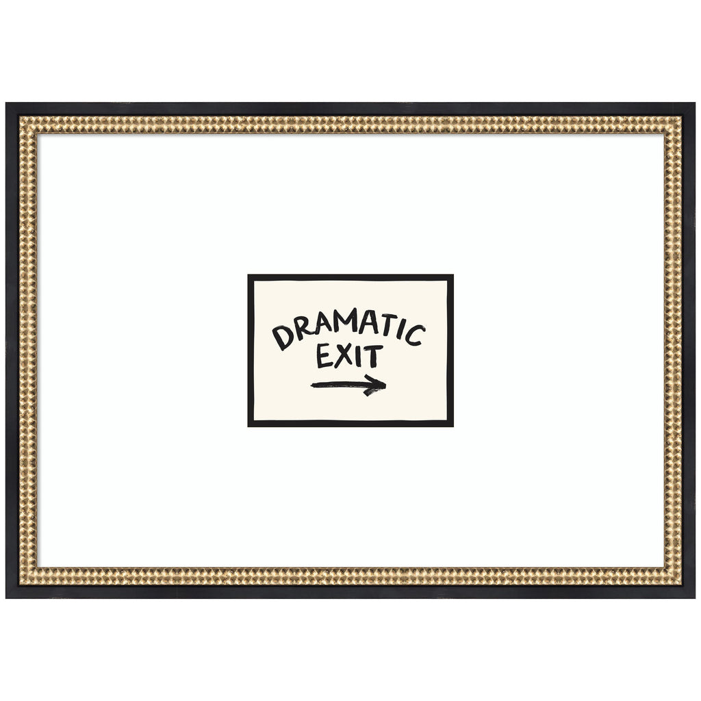 Dramatic Exit Entryway Sign by Lucky Guava Framed Wall Art Print