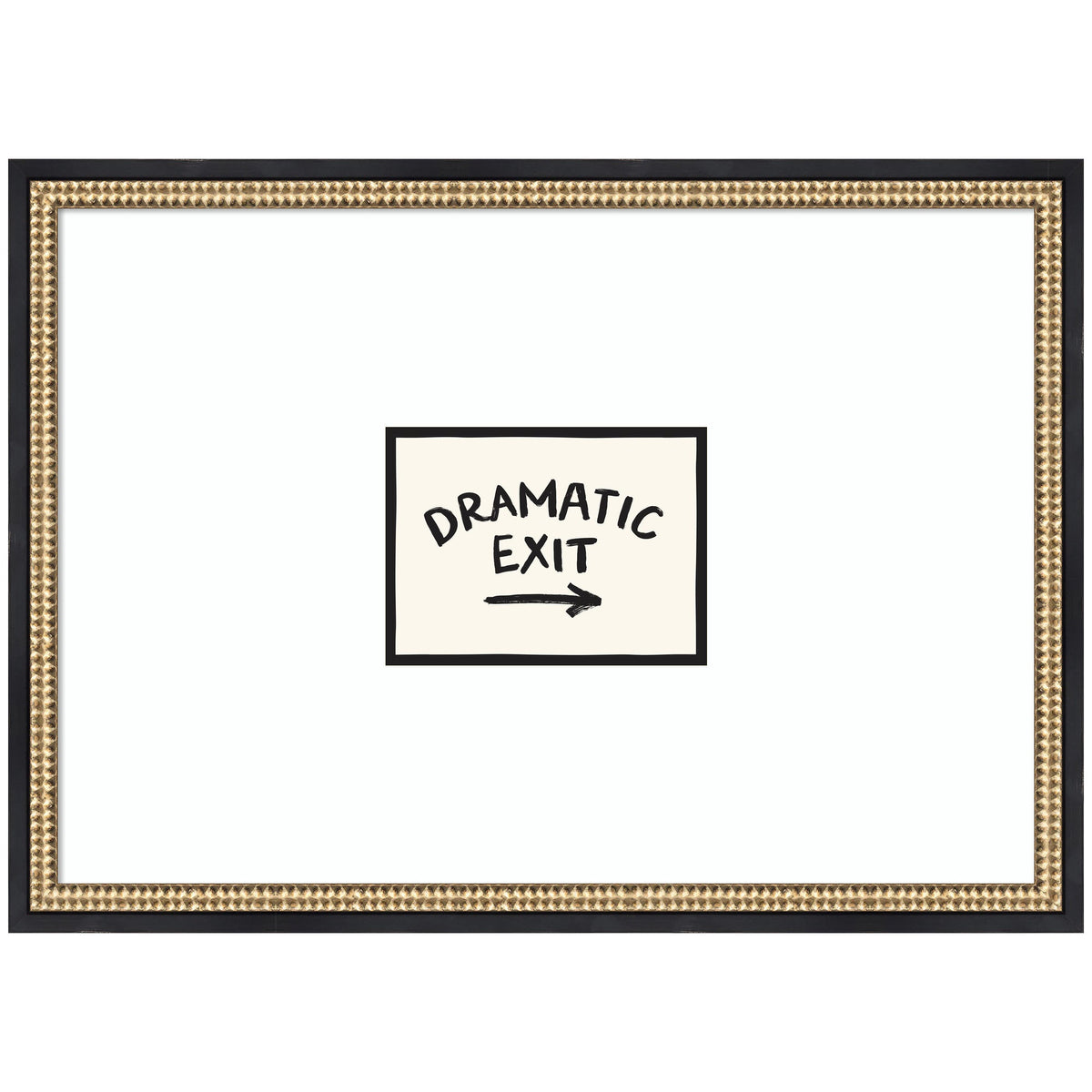 Dramatic Exit Entryway Sign by Lucky Guava Framed Wall Art Print
