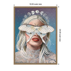 Moon Witch by Charlotte Brindley Framed Canvas Wall Art Print