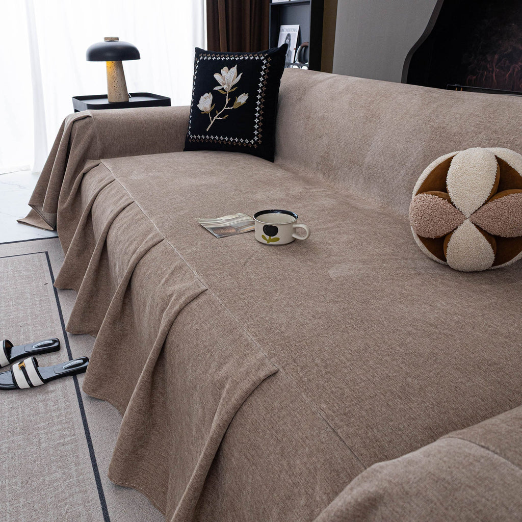 Waterproof Couch Cover Throw, Non Slip Furniture Protector for Leather & Fabric Sofa