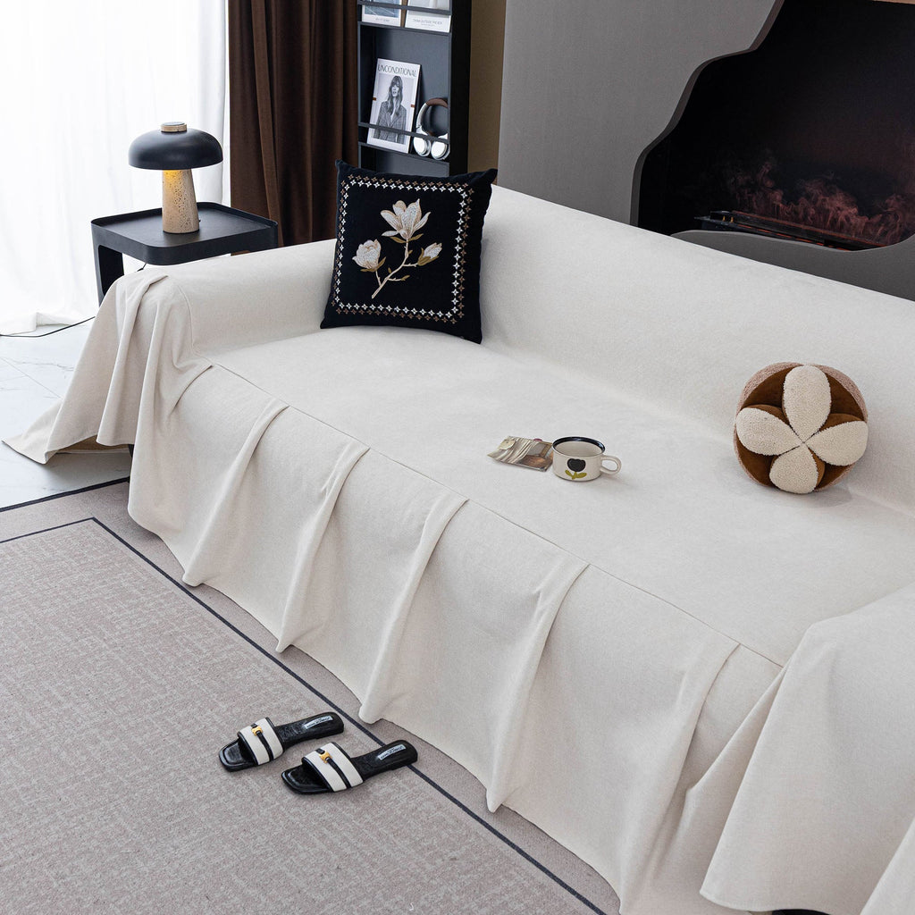 Waterproof Couch Cover Throw, Non Slip Furniture Protector for Leather & Fabric Sofa
