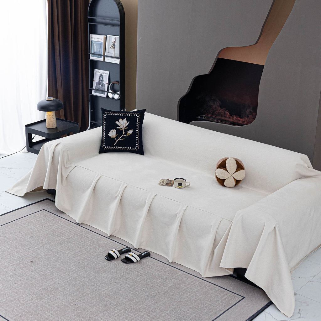 Waterproof Couch Cover Throw, Non Slip Furniture Protector for Leather & Fabric Sofa