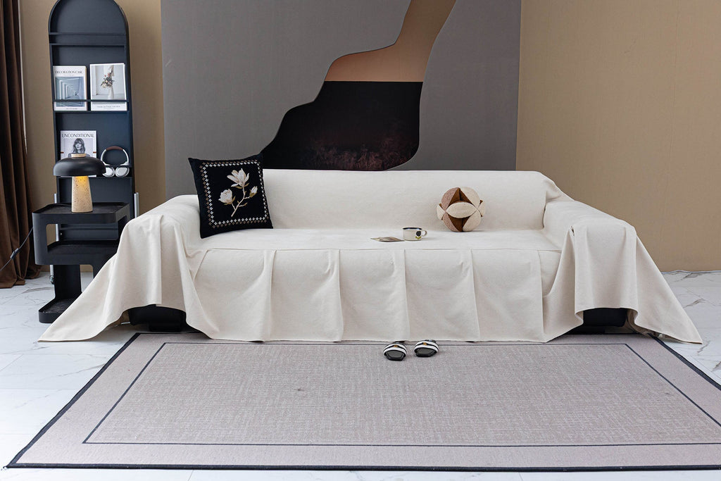 Waterproof Couch Cover Throw, Non Slip Furniture Protector for Leather & Fabric Sofa
