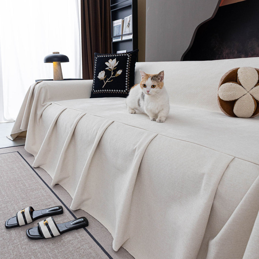 Waterproof Couch Cover Throw, Non Slip Furniture Protector for Leather & Fabric Sofa