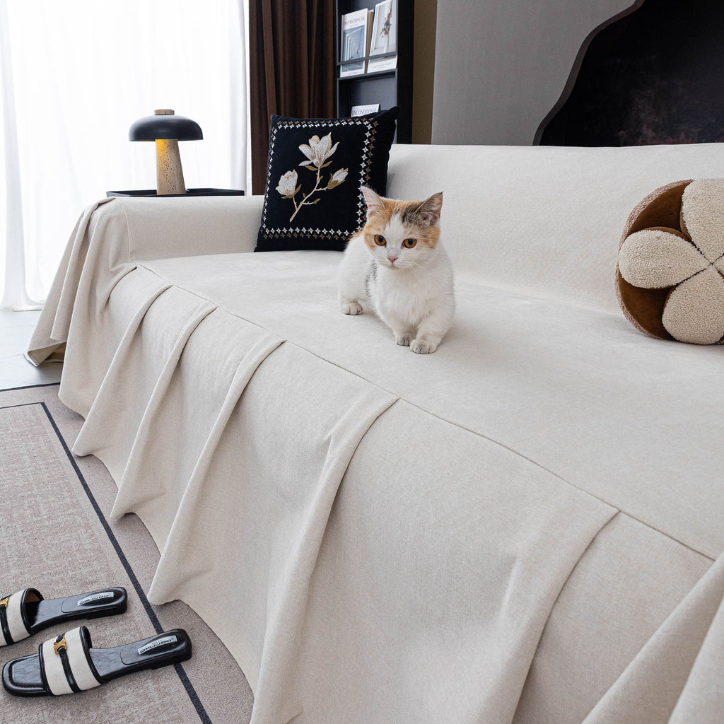Waterproof Couch Cover Throw, Non Slip Furniture Protector for Leather & Fabric Sofa