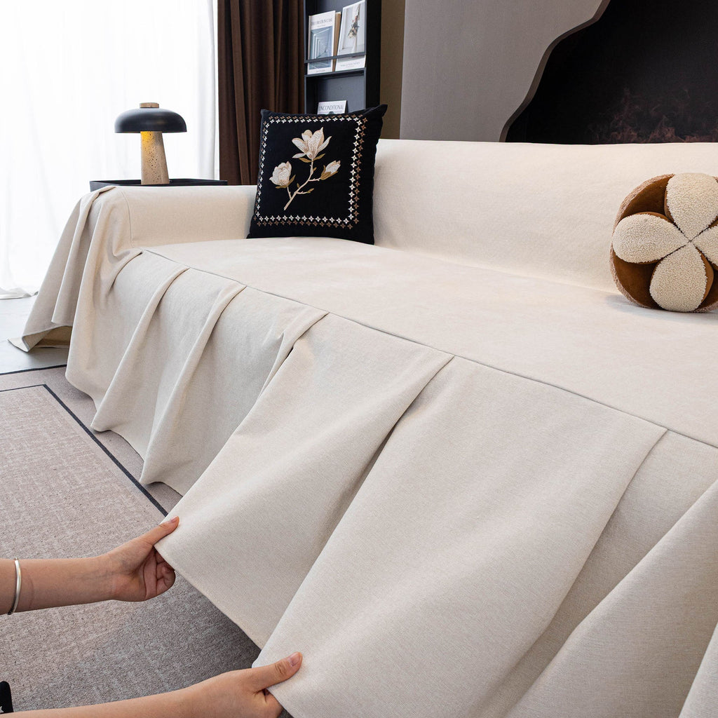 Waterproof Couch Cover Throw, Non Slip Furniture Protector for Leather & Fabric Sofa