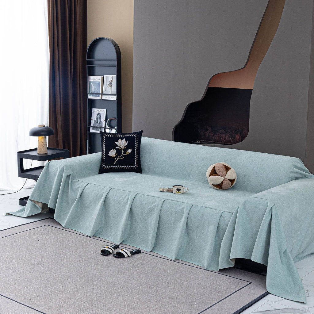 Waterproof Couch Cover Throw, Non Slip Furniture Protector for Leather & Fabric Sofa