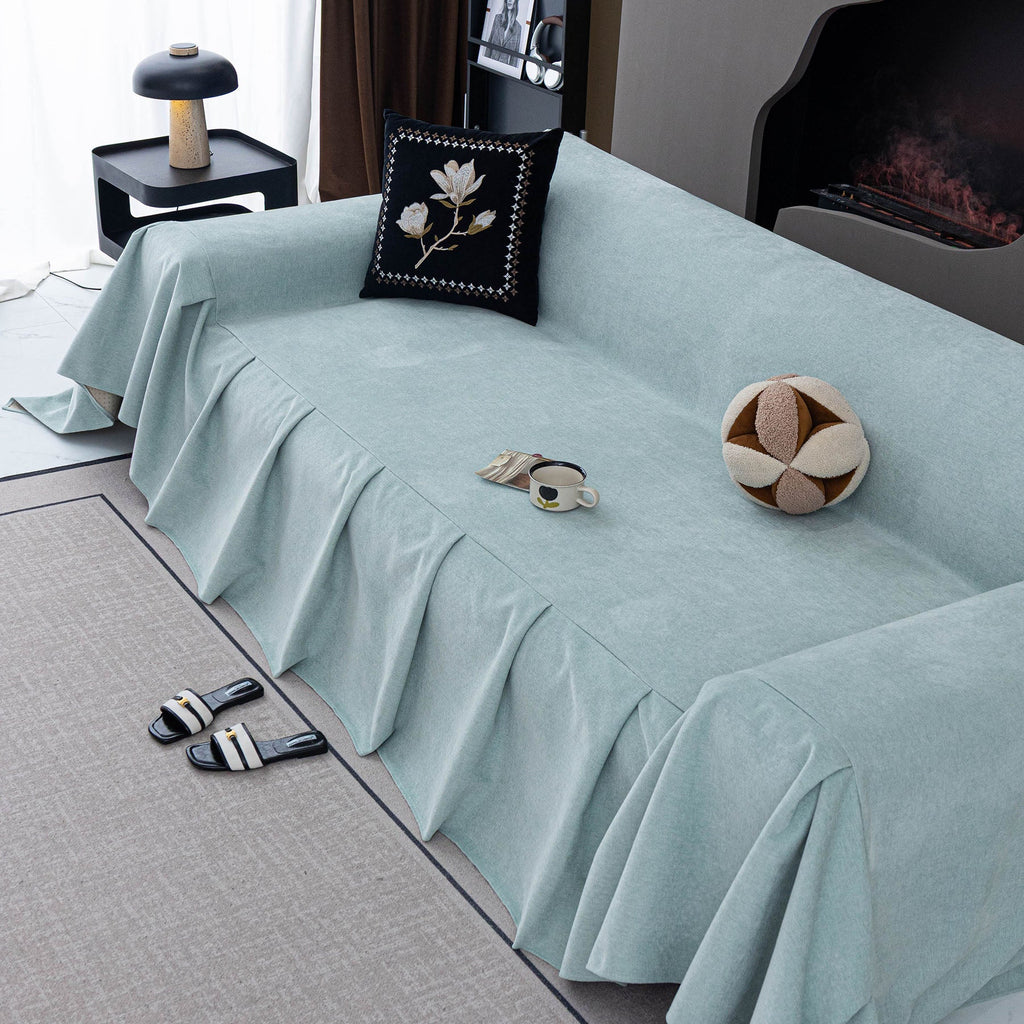 Waterproof Couch Cover Throw, Non Slip Furniture Protector for Leather & Fabric Sofa