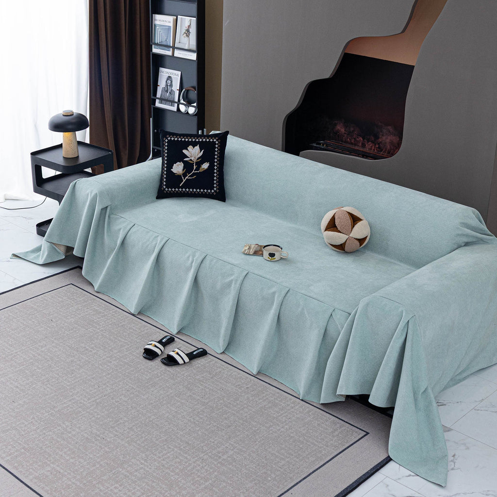 Waterproof Couch Cover Throw, Non Slip Furniture Protector for Leather & Fabric Sofa