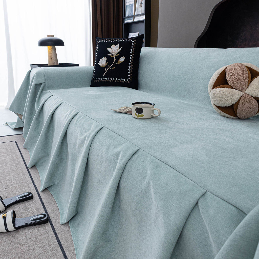 Waterproof Couch Cover Throw, Non Slip Furniture Protector for Leather & Fabric Sofa
