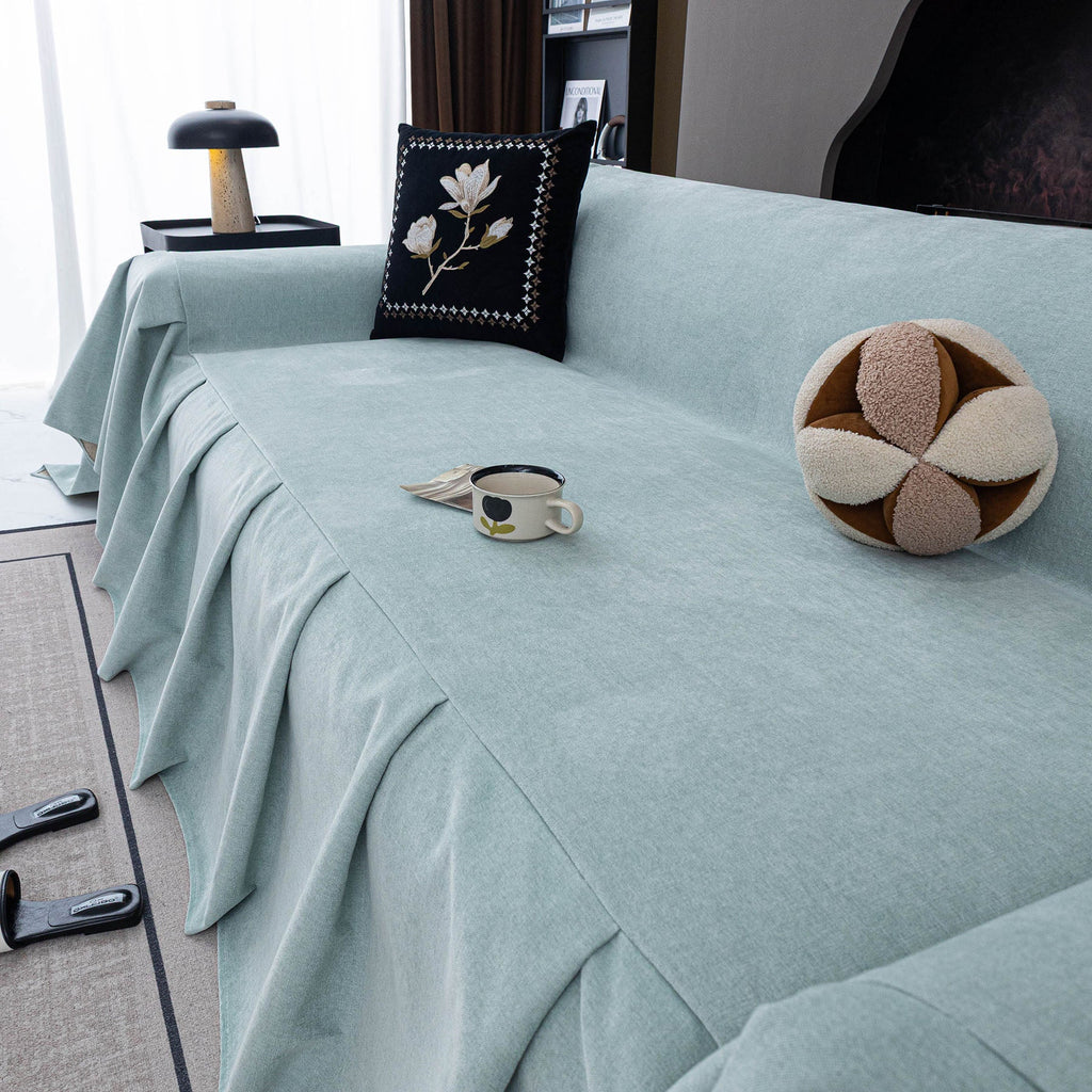 Waterproof Couch Cover Throw, Non Slip Furniture Protector for Leather & Fabric Sofa