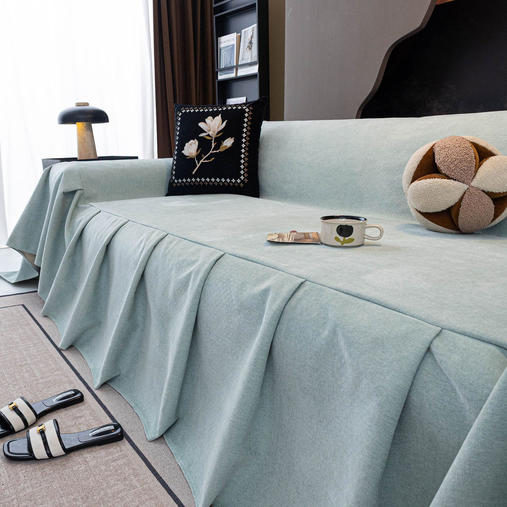Waterproof Couch Cover Throw, Non Slip Furniture Protector for Leather & Fabric Sofa