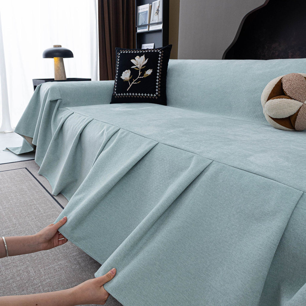 Waterproof Couch Cover Throw, Non Slip Furniture Protector for Leather & Fabric Sofa