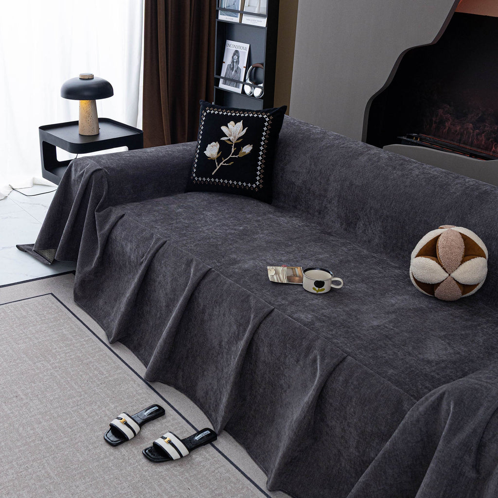 Waterproof Couch Cover Throw, Non Slip Furniture Protector for Leather & Fabric Sofa