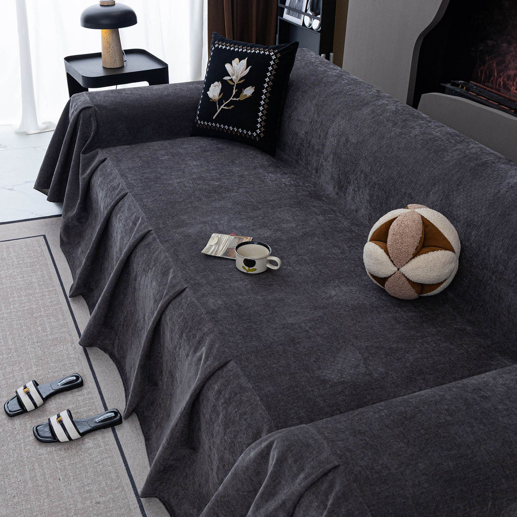 Waterproof Couch Cover Throw, Non Slip Furniture Protector for Leather & Fabric Sofa