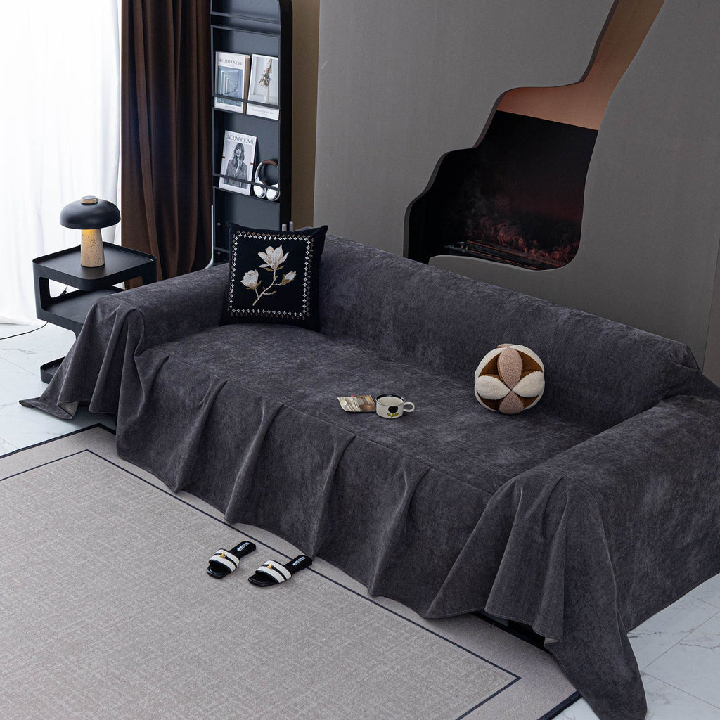 Waterproof Couch Cover Throw, Non Slip Furniture Protector for Leather & Fabric Sofa