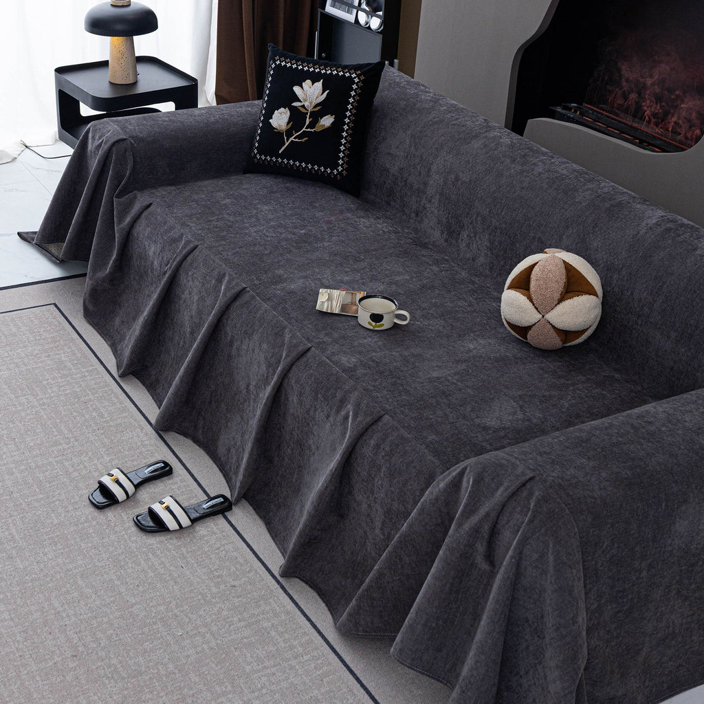 Waterproof Couch Cover Throw, Non Slip Furniture Protector for Leather & Fabric Sofa