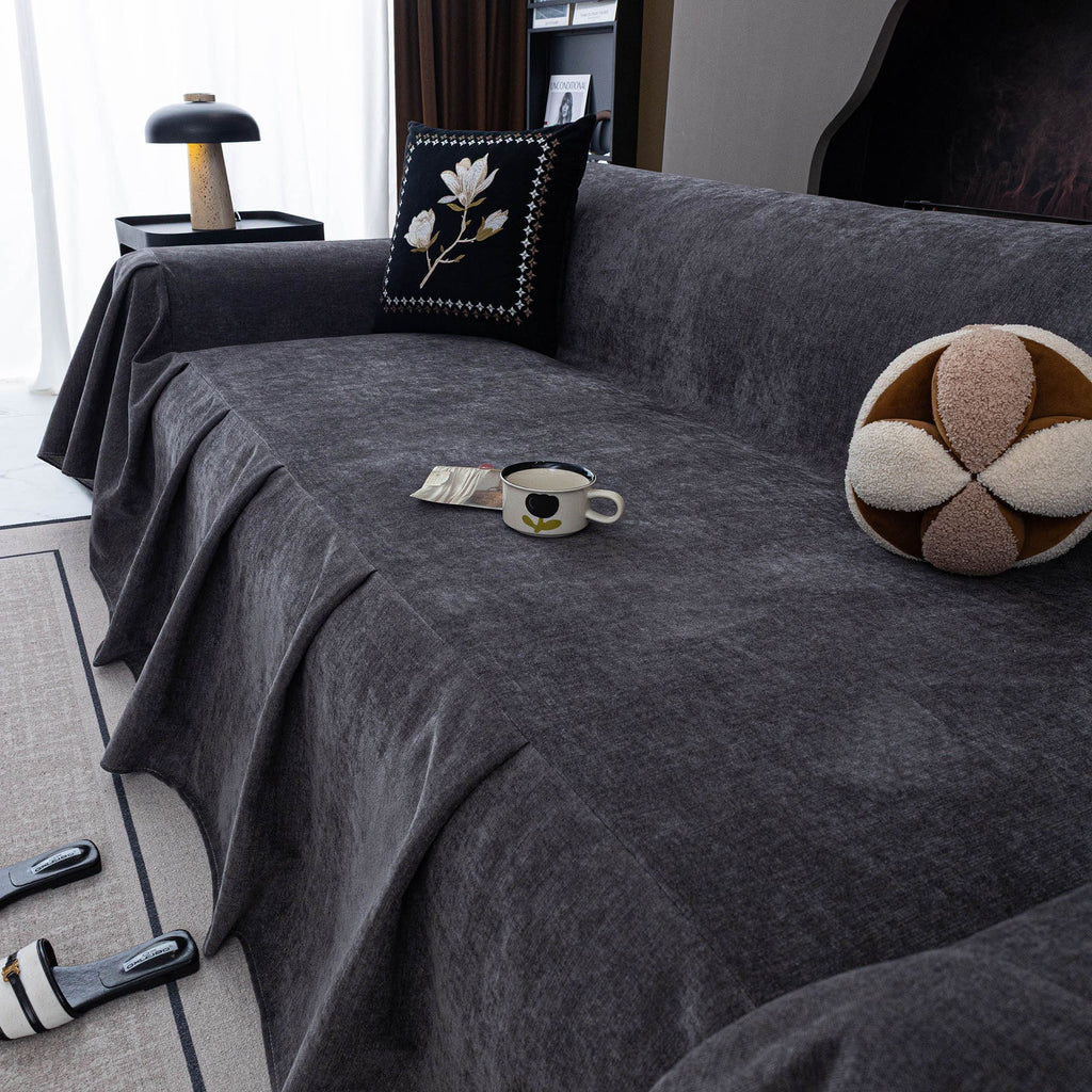 Waterproof Couch Cover Throw, Non Slip Furniture Protector for Leather & Fabric Sofa