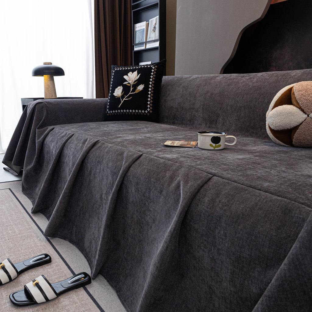 Waterproof Couch Cover Throw, Non Slip Furniture Protector for Leather & Fabric Sofa