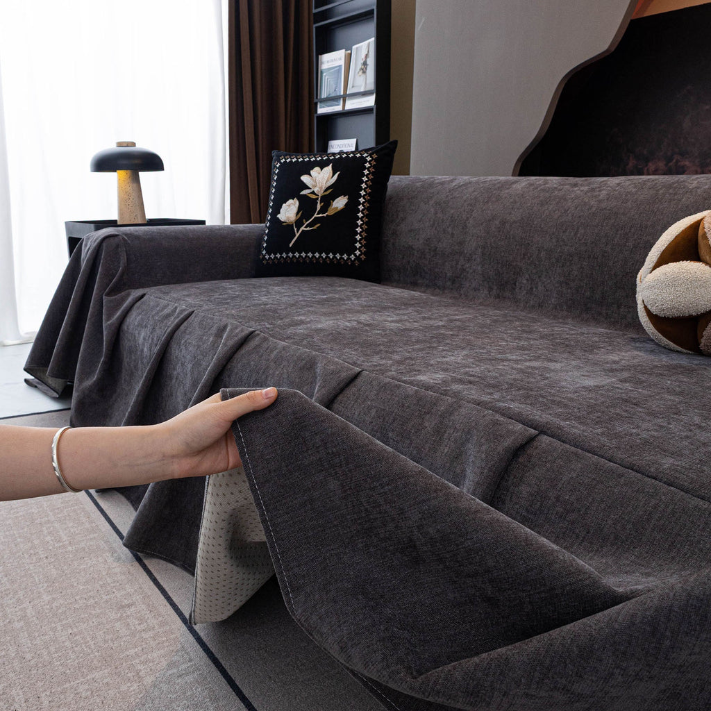 Waterproof Couch Cover Throw, Non Slip Furniture Protector for Leather & Fabric Sofa