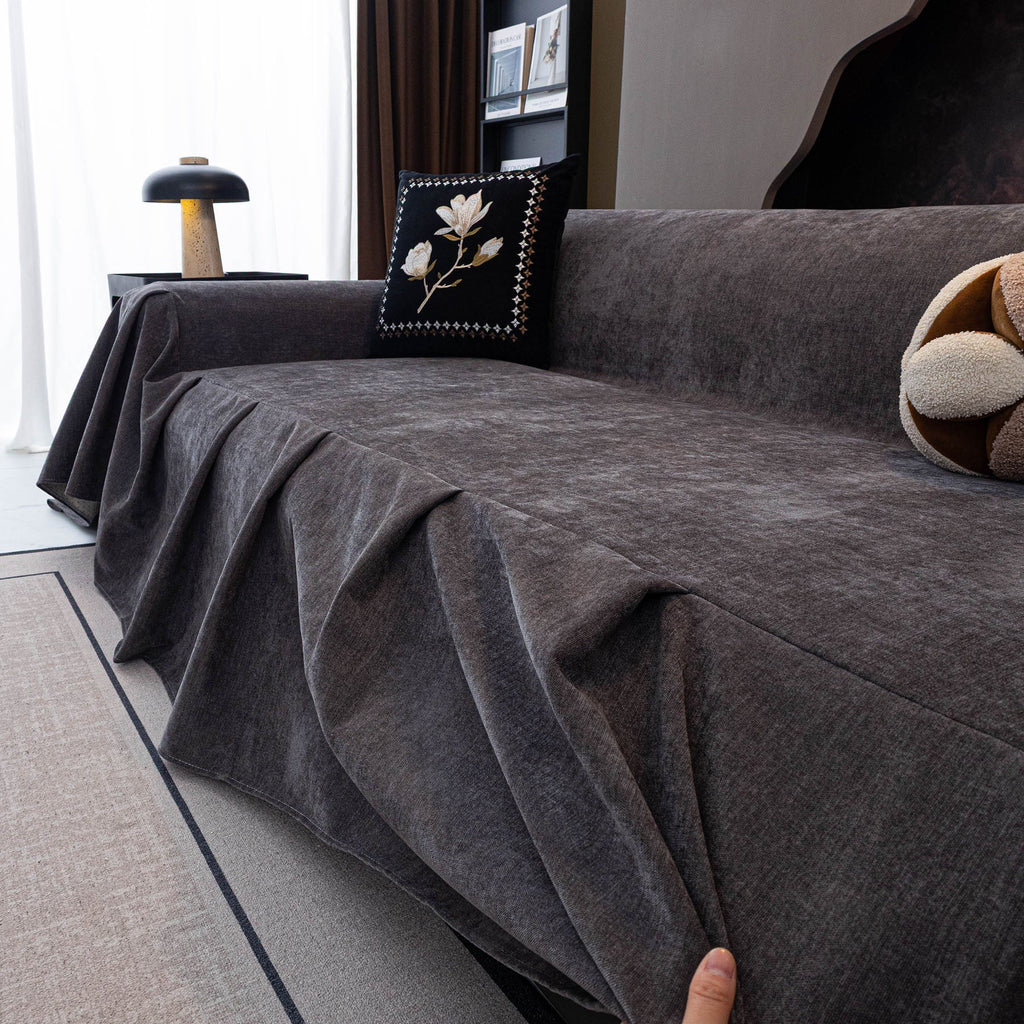 Waterproof Couch Cover Throw, Non Slip Furniture Protector for Leather & Fabric Sofa