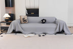 Soft Decorative Throw for Sofa and Loveseat, Textured Sofa Cover Blanket for Couch