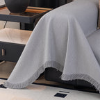 Soft Decorative Throw for Sofa and Loveseat, Textured Sofa Cover Blanket for Couch